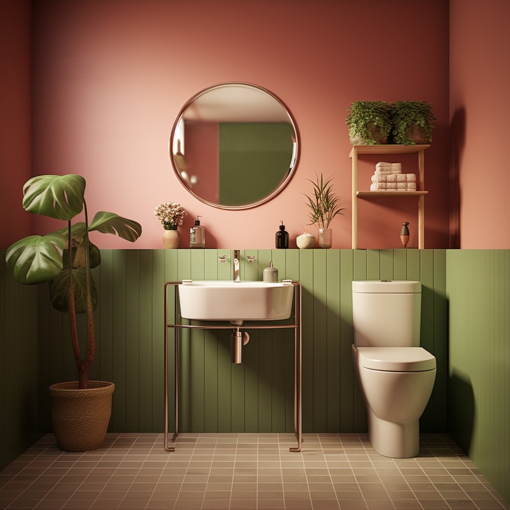 Moss Green- Pink Paint Color Combinations