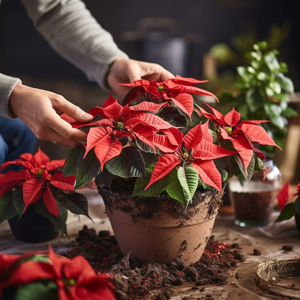 Art of Repotting - Euphorbia Pulcherrima