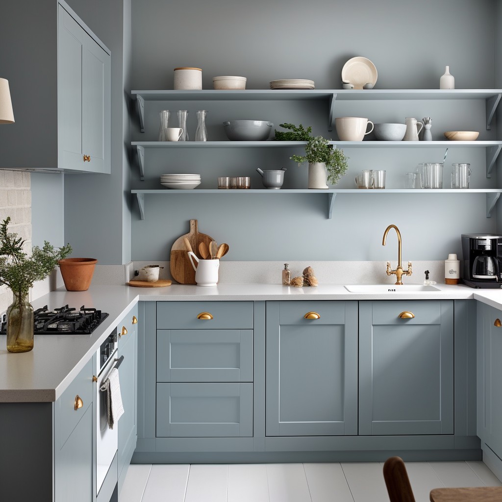 Blue-Grey - Trendy Modern Kitchen Wall Colors