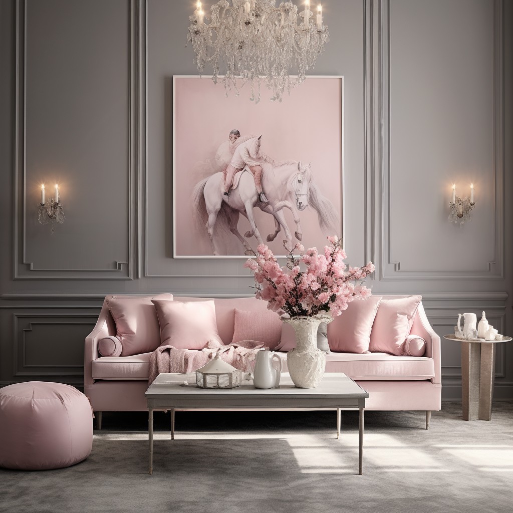 Charming Grey and Pink Combination - Gray Color Combination