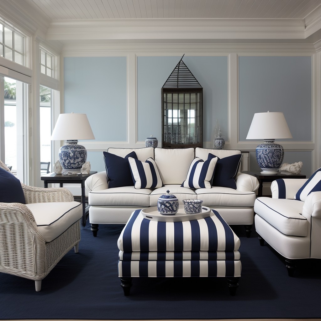 Classic: Navy and White - 2 Colour Sofa Colour Combination