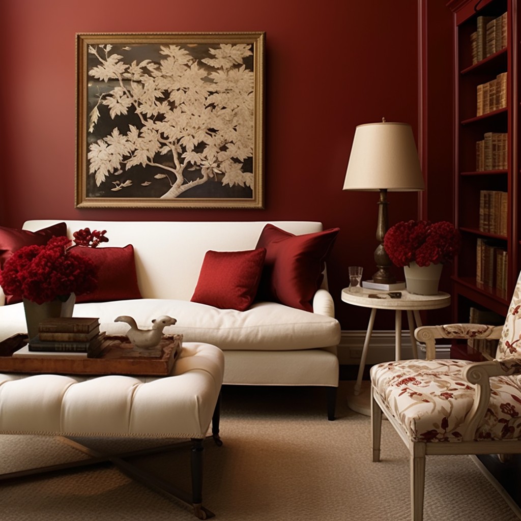 Cream and Cardinal Red - Matching Color with Brown