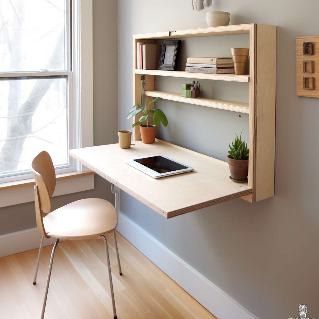 Custom Fold-Out or Wall-Mounted Desks - Studio Room Design