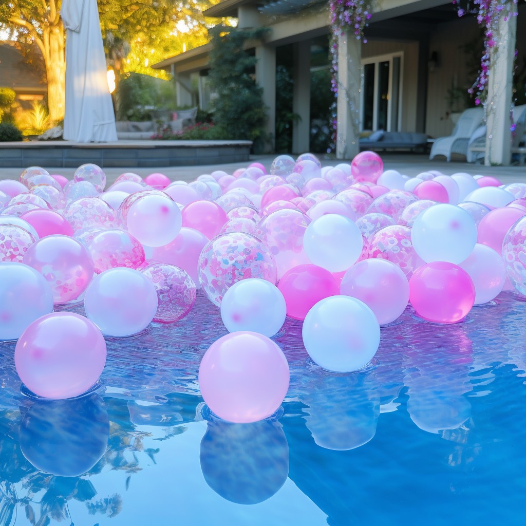 Decorate Colourful Balloons - Pool Party Decoration Ideas