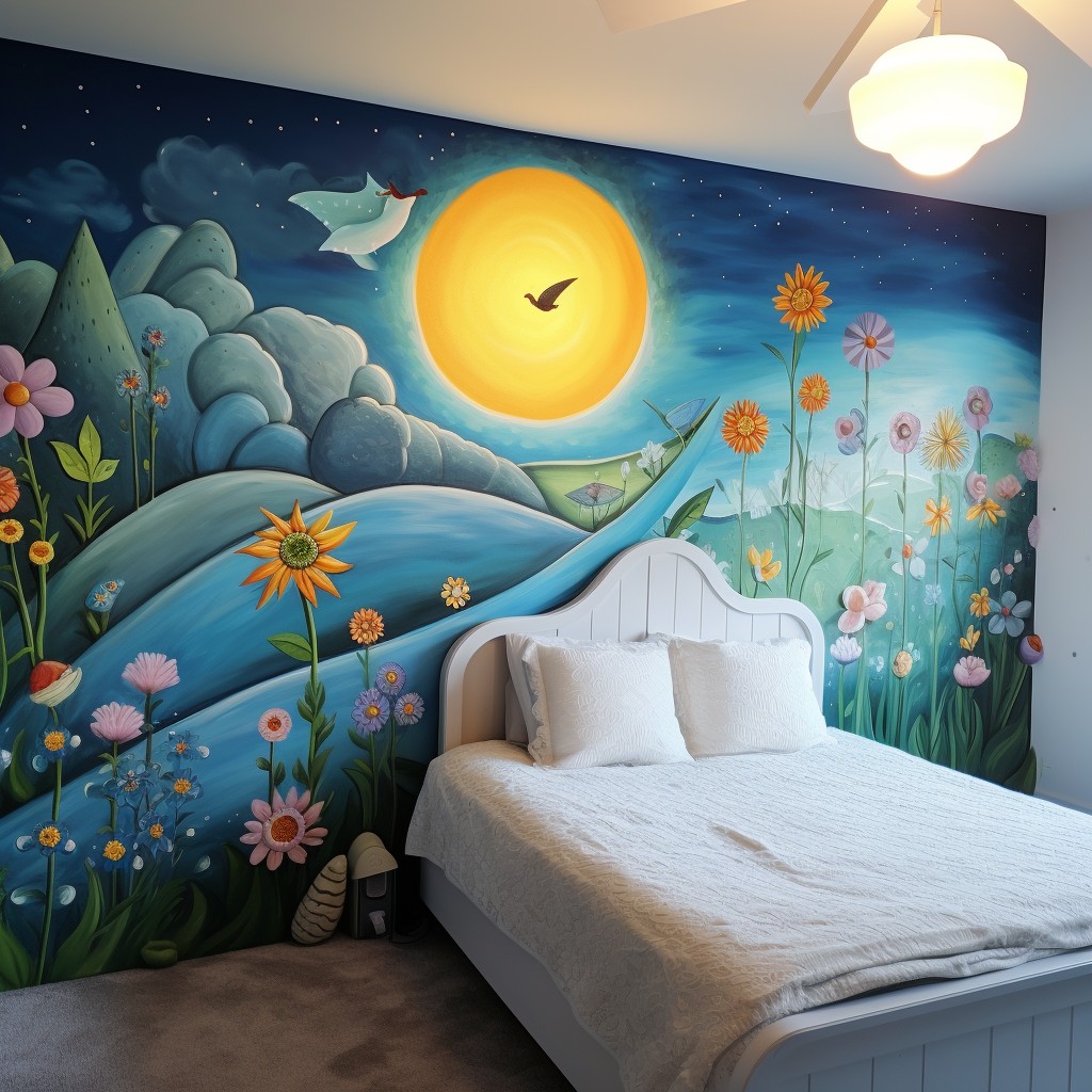 Define with Hand Painted Murals - Teenage Girl Bedroom Design Ideas