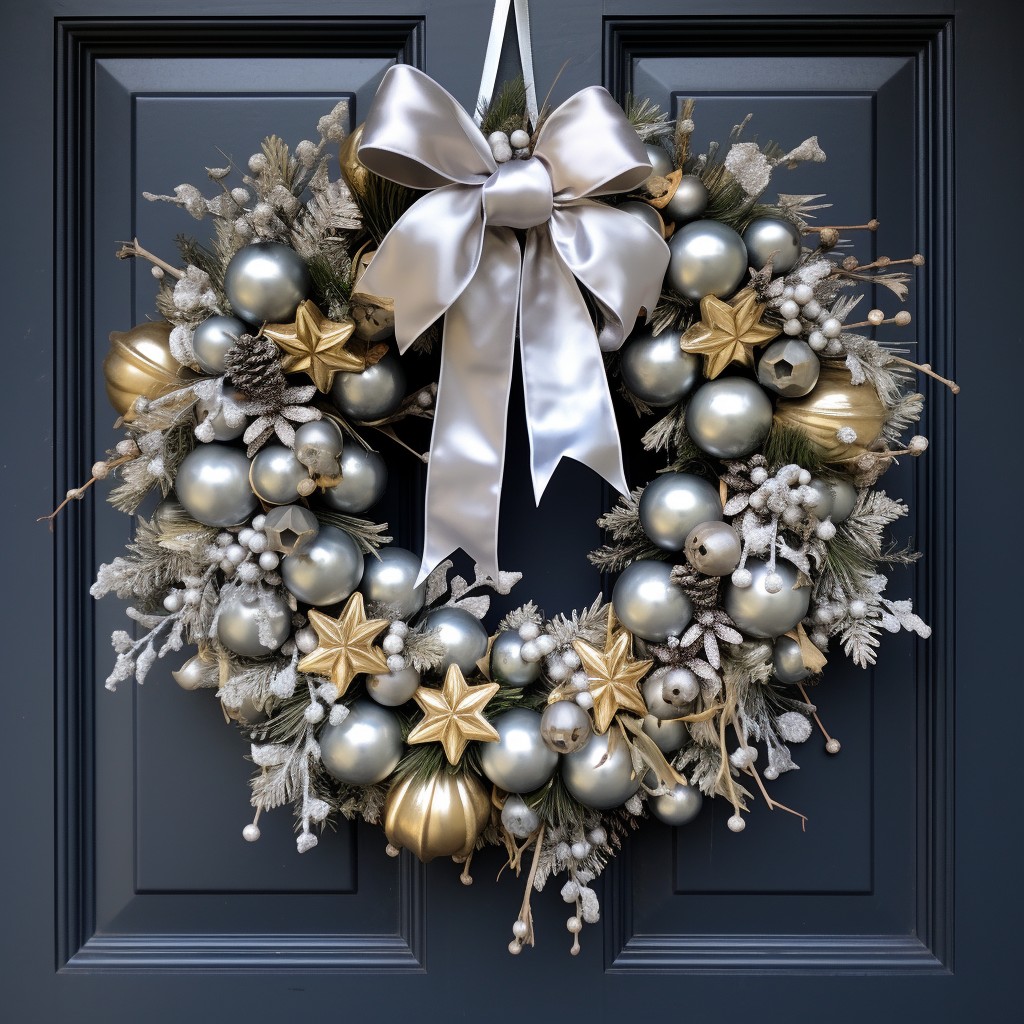 DIY Silver Bell Wreath- New Year's Decoration Ideas