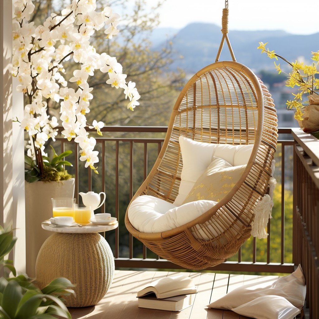 Egg-Shaped Chair - Balcony Decorating Ideas