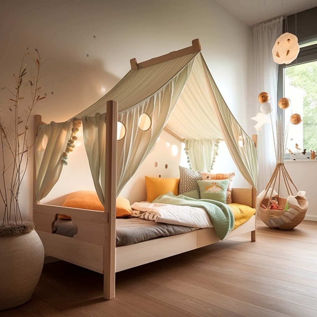 Enhance the Bedroom with a Canopy - Modern Teenage Girl Bedroom Design Ideas