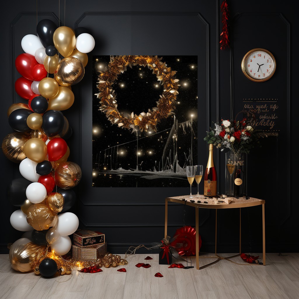 Fancy Selfie Corner Theme- New Year Wall Decoration Inspiration