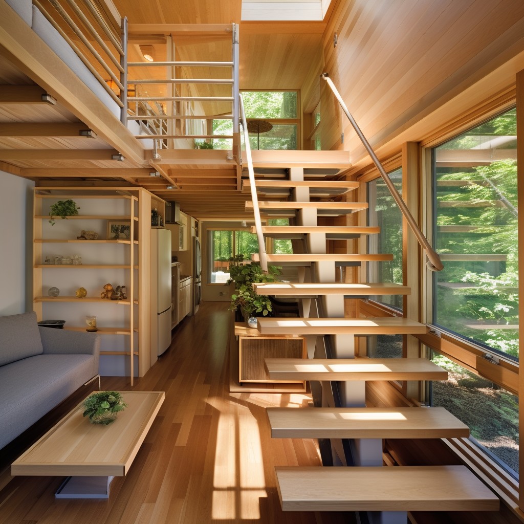 Floating Staircase - Micro Home Plans