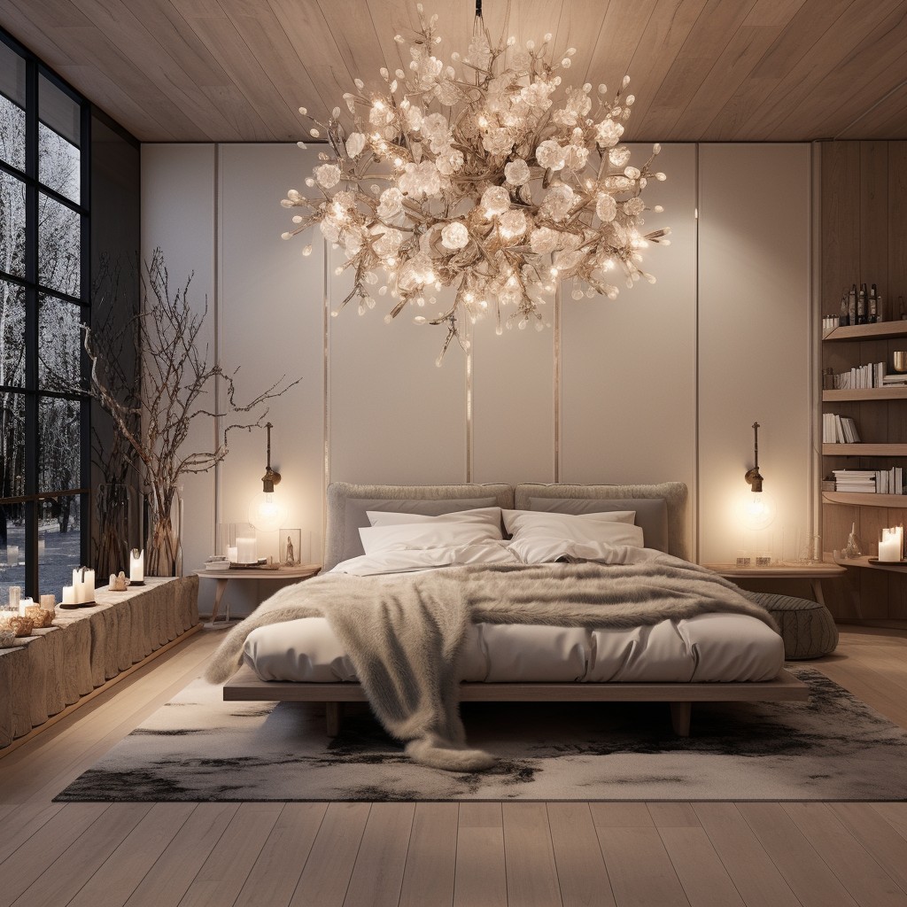 Floral Chandelier - Bedroom Ceiling Light Design