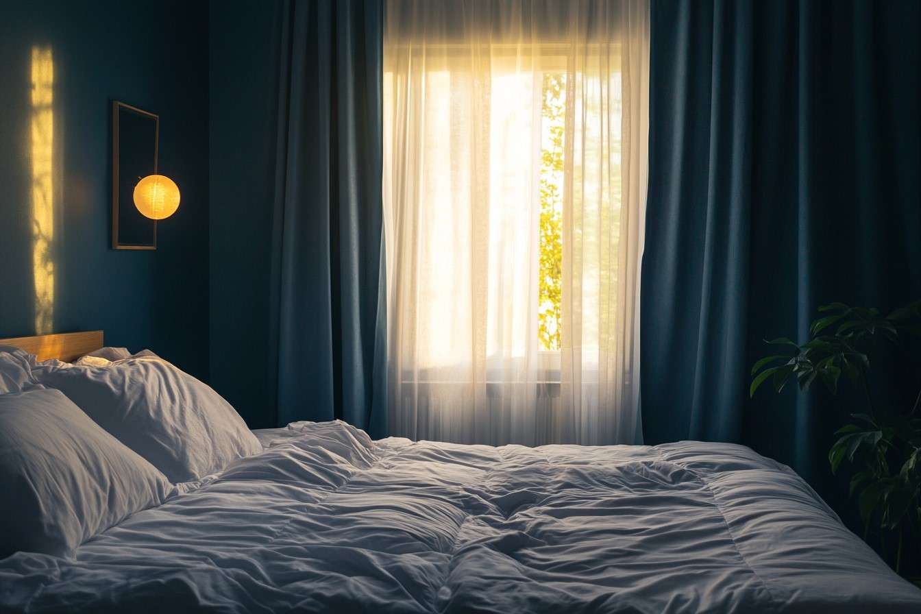 Follow Deep Blue Tones to Decorate Couple Bedroom