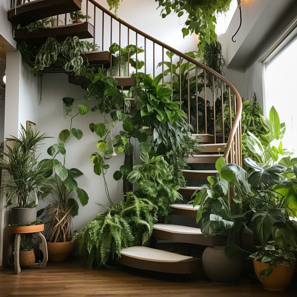 Get Creative with Staircases - Plant Decor Ideas