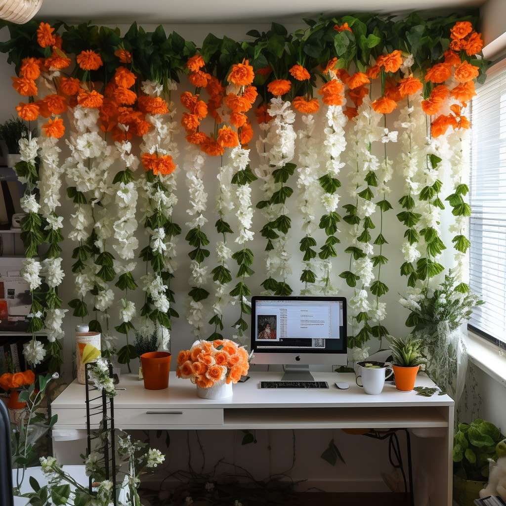 Hit it Right With Floral Garlands for Office Decoration for Republic Day