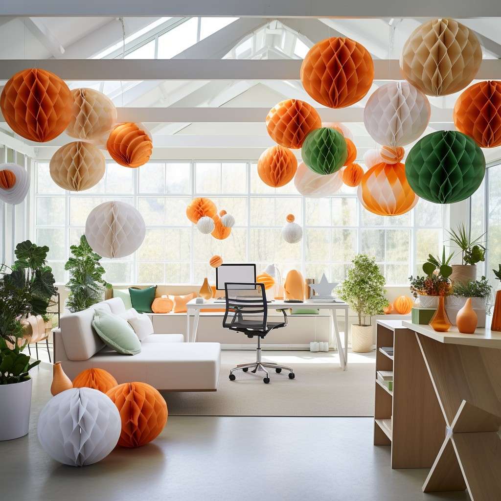 Honeycomb Balls- Office Decoration for Republic Day 