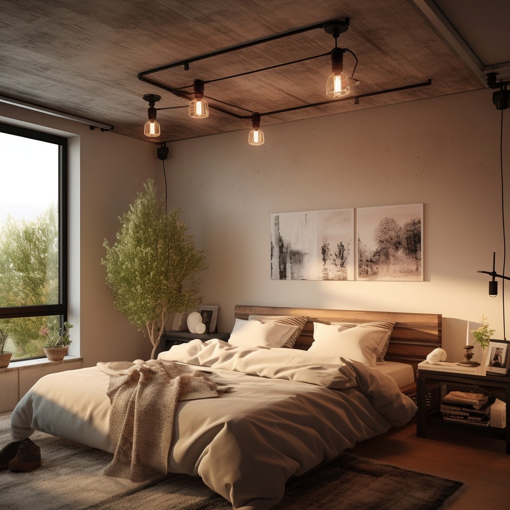 Industrial Bedroom Ceiling Lamp