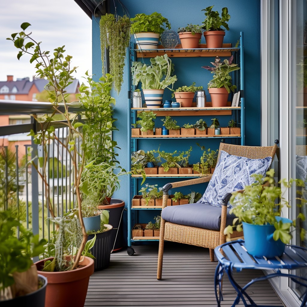 Install Shelves - Balcony Decorating Ideas