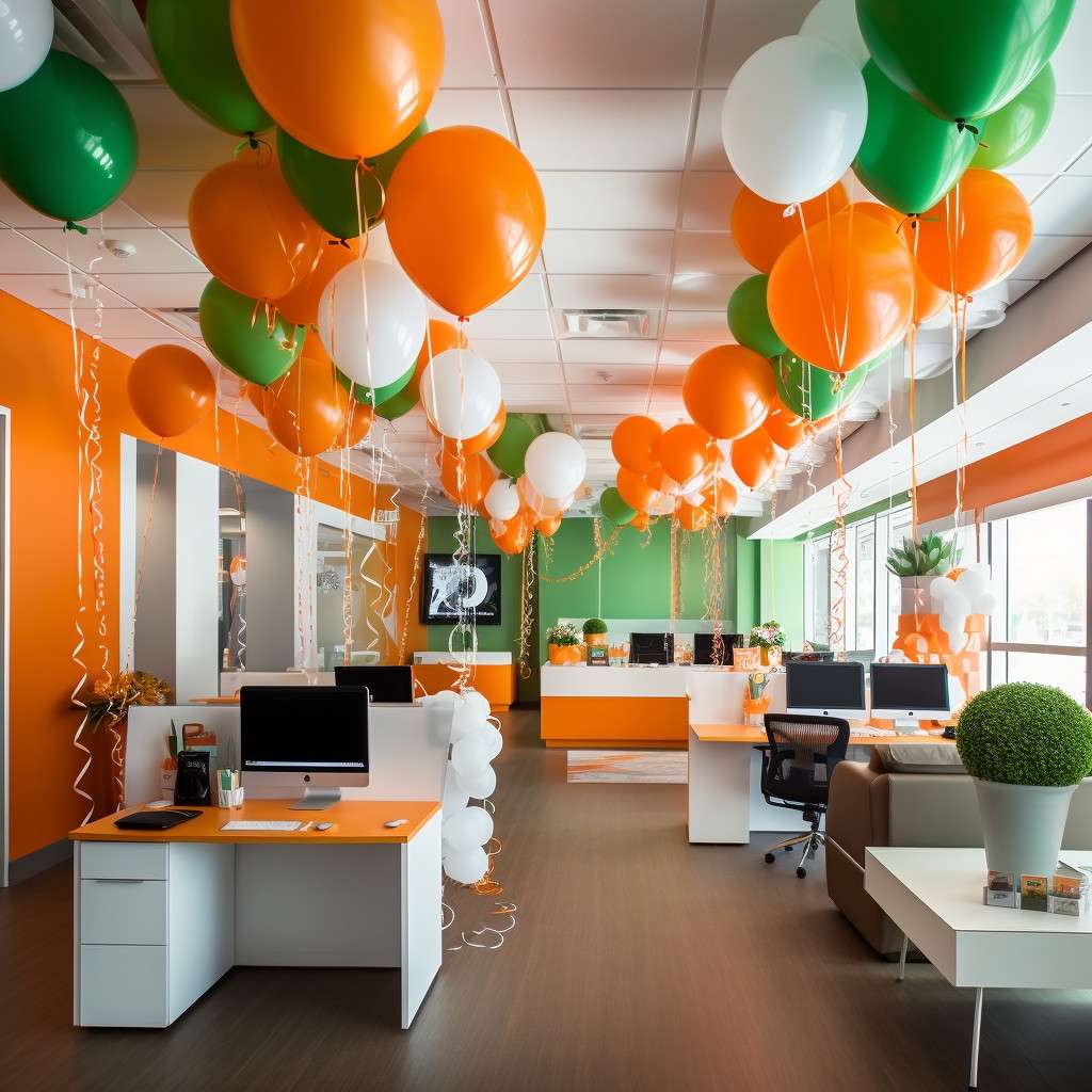 Keep it Eye-Catching With Balloons for Republic Day Office Decoration