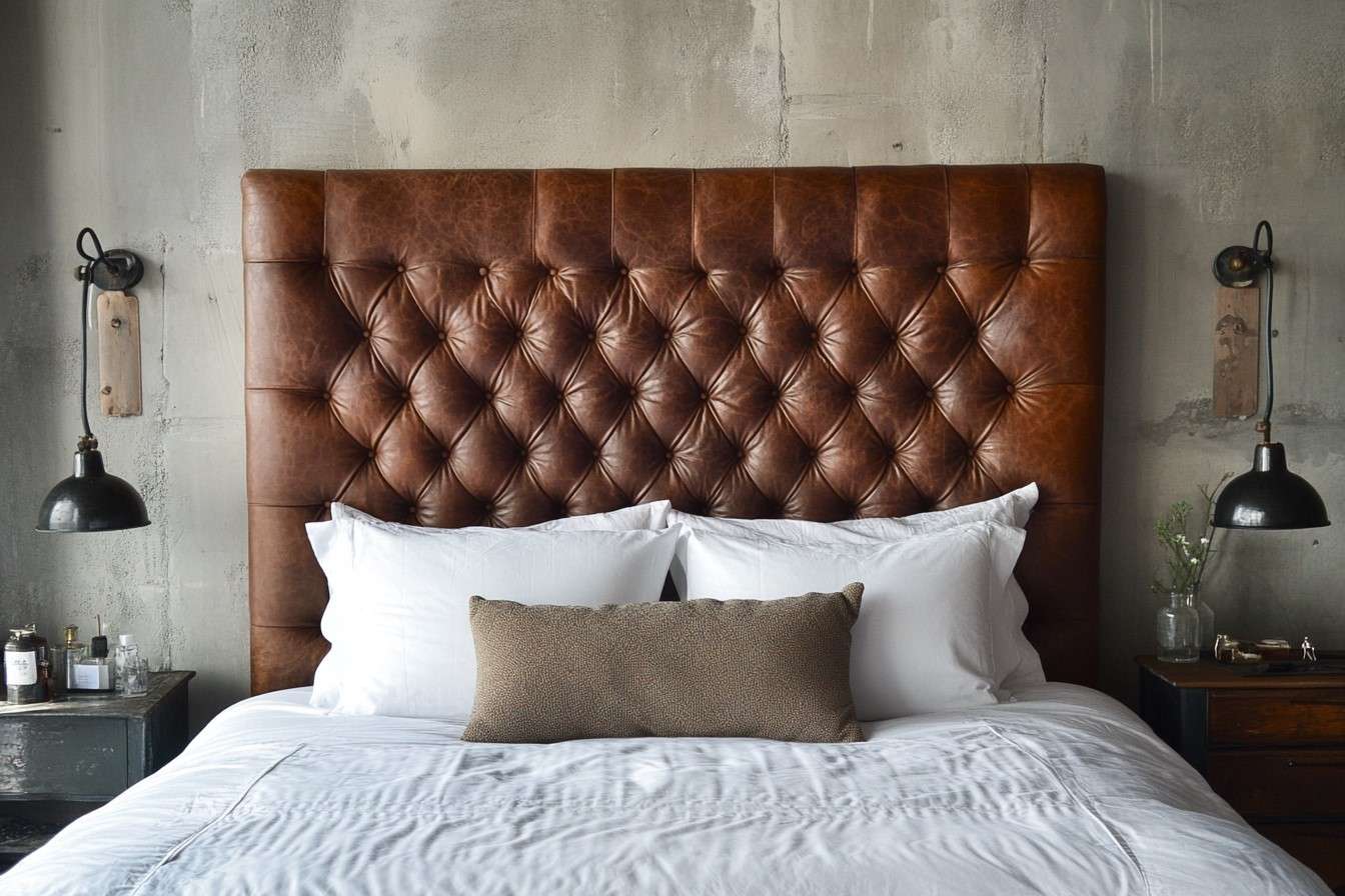 Leather Headboard- Couple Room Design Ideas