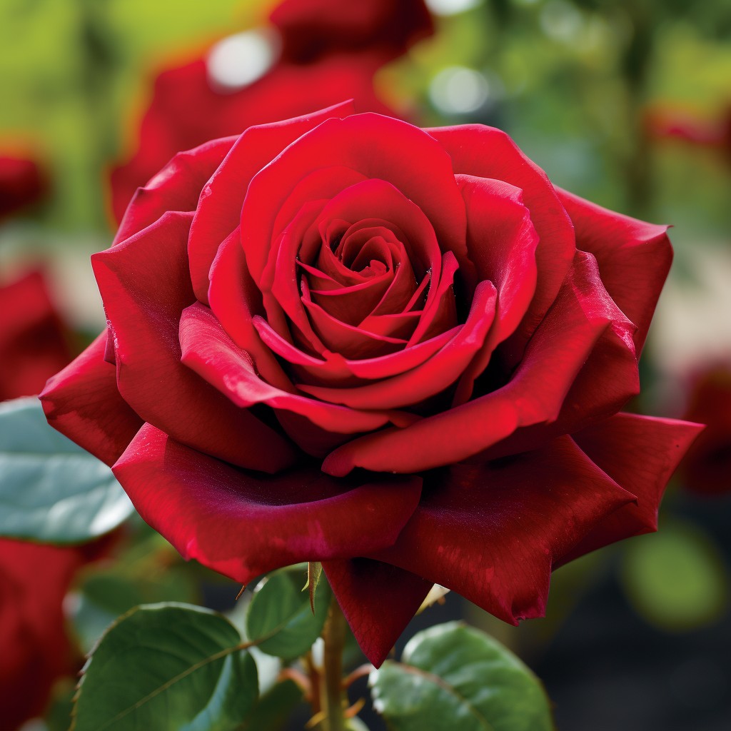 Red Rose Flower Garden