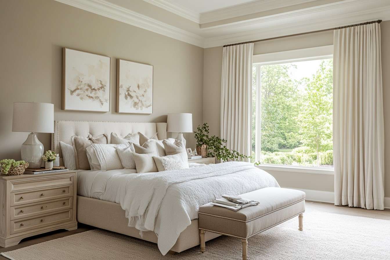 Neutral Bedroom Idea for Couples