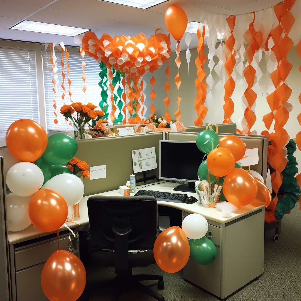 Paper Streamers - Decoration for Republic Day in Office