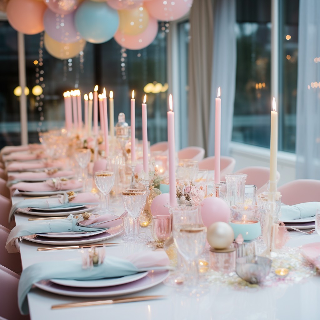 Pastel New Years Eve Dinner Table Ideas