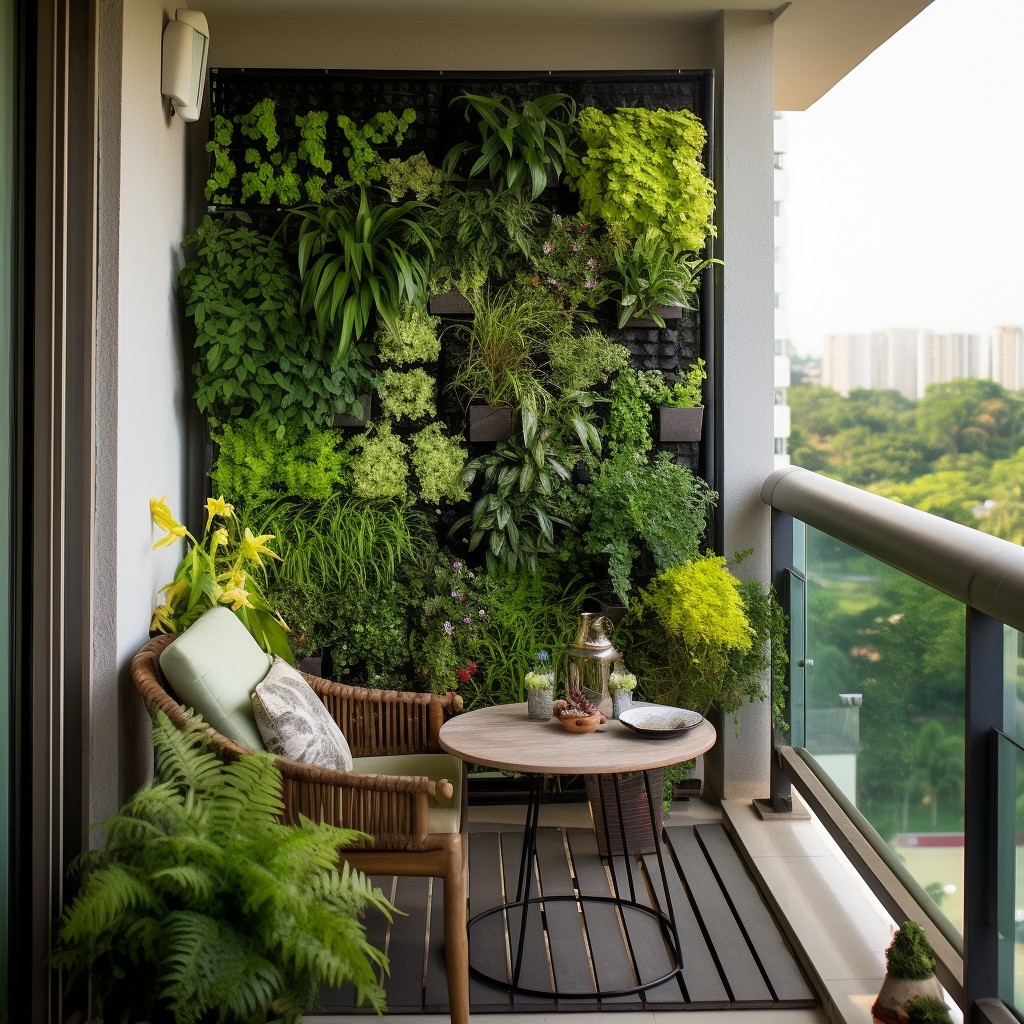 Balcony Shade Design with Plants