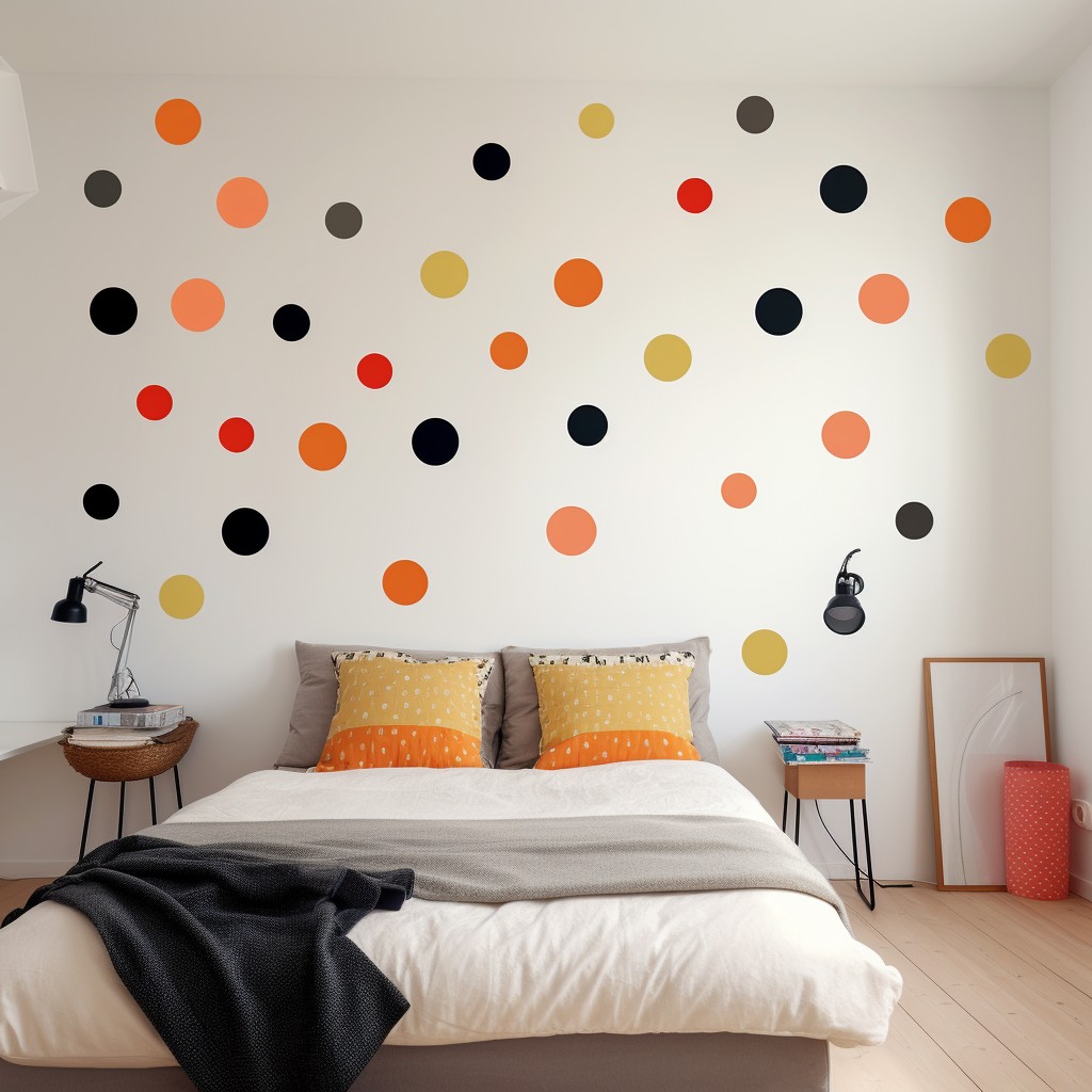 Polka Dots- Wall Design Painting for Bedroom