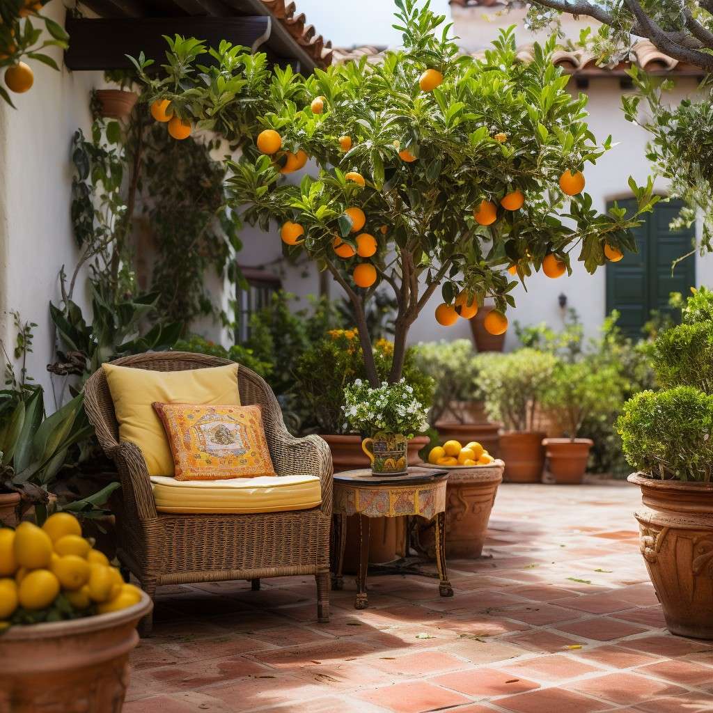 Potted Citrus - House Landscape Ideas