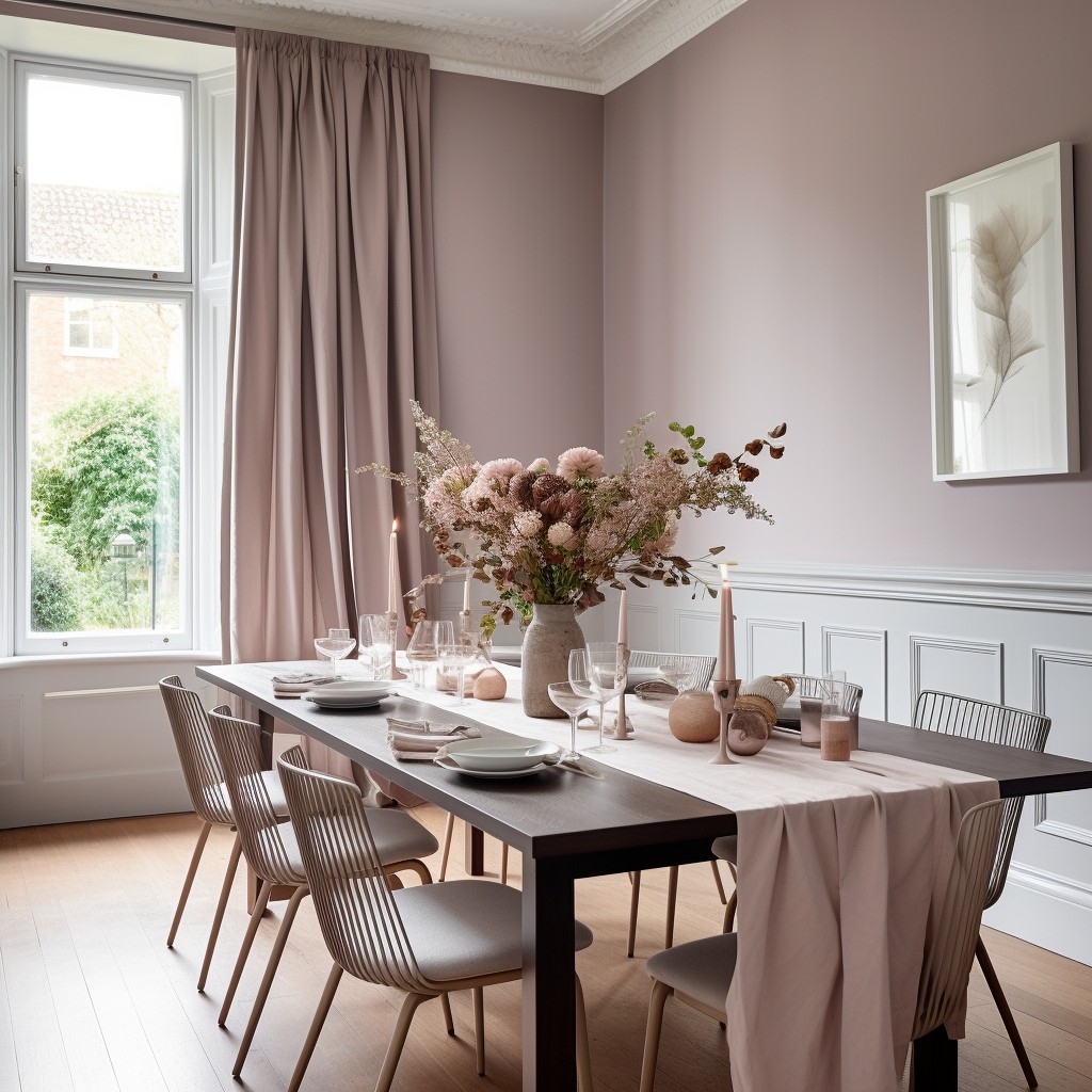 Pump It Up With Pale Mauve - Wall Colour Combination For Drawing Room