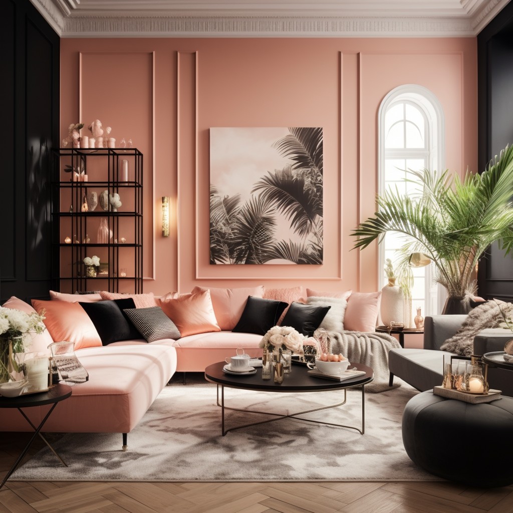 Push With Peachy Pink - Living Room Wall Paint