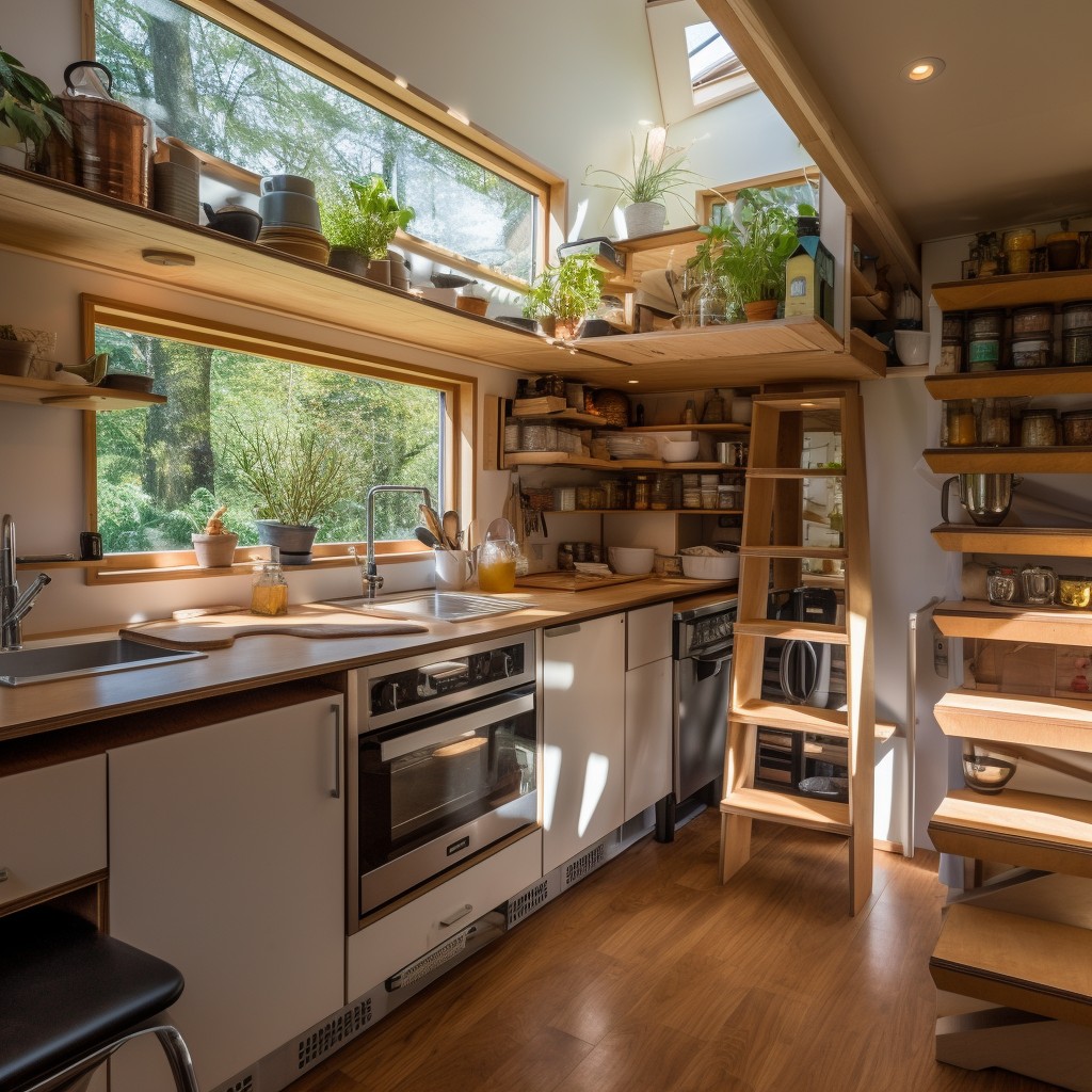 Raised Kitchen - Tiny House Floor Plans