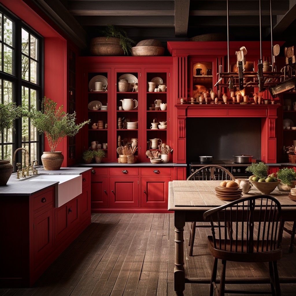 Red- Best Color for Kitchen Walls