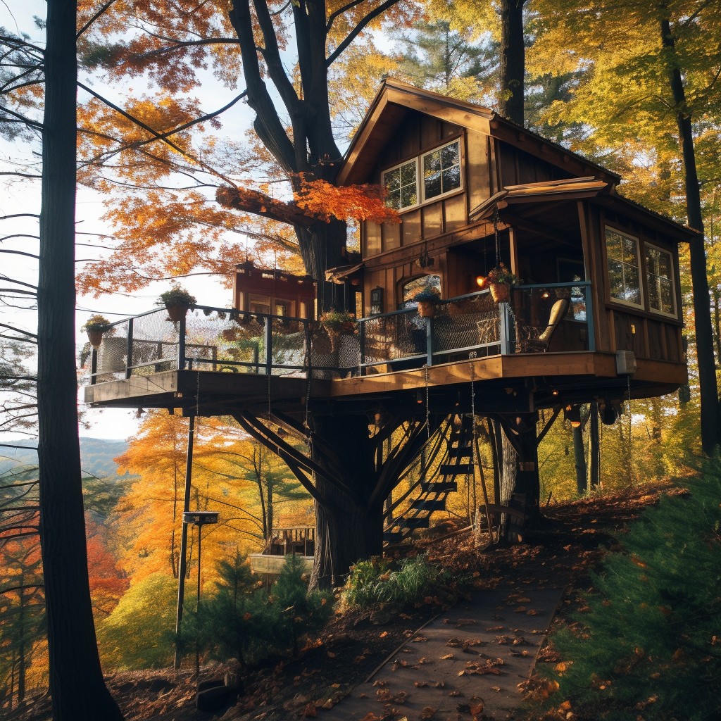 Up in a Treehouse - Small Tiny House Design