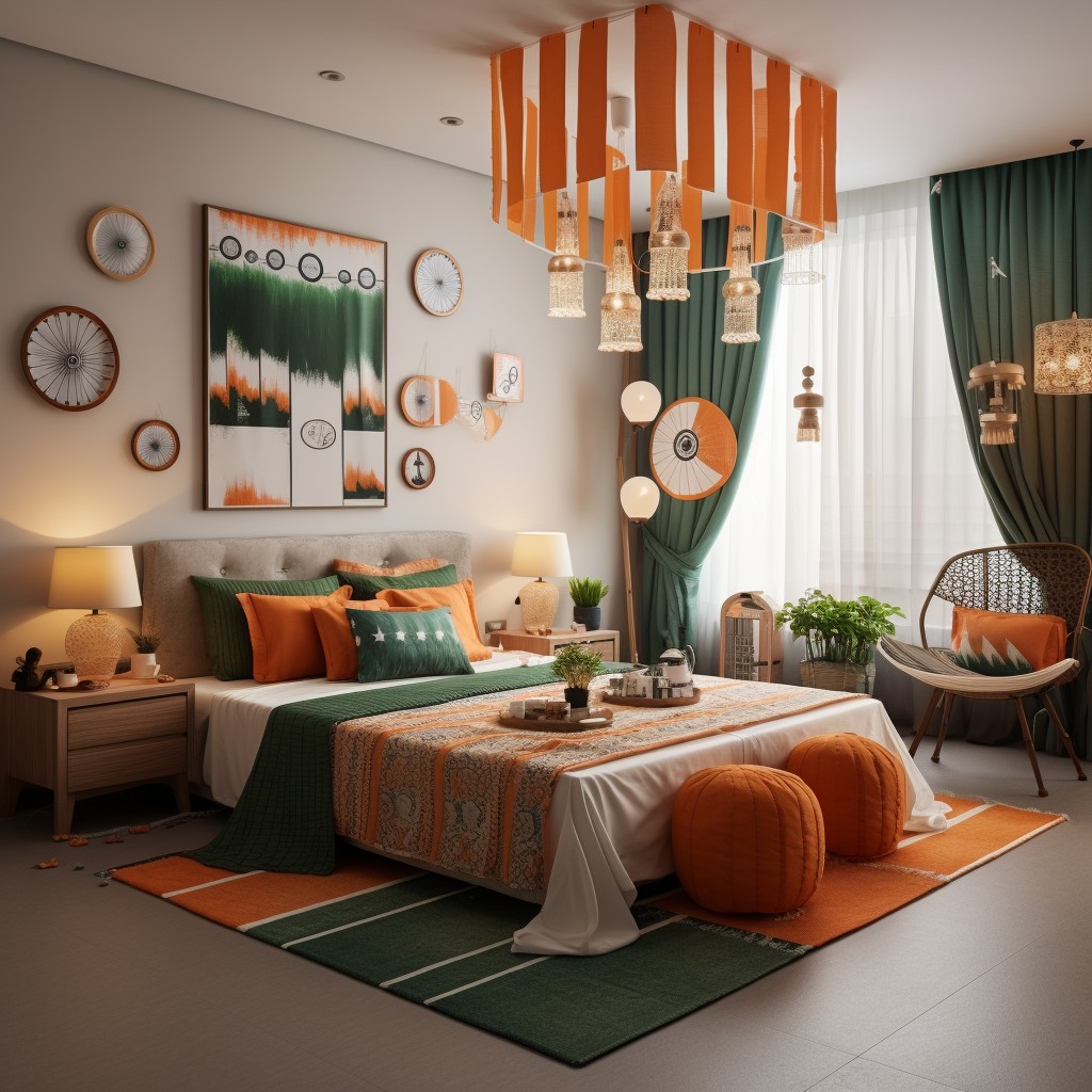 Upscale Your Bedroom Decor with Tricolour Upholstery- 26 January Decoration Ideas
