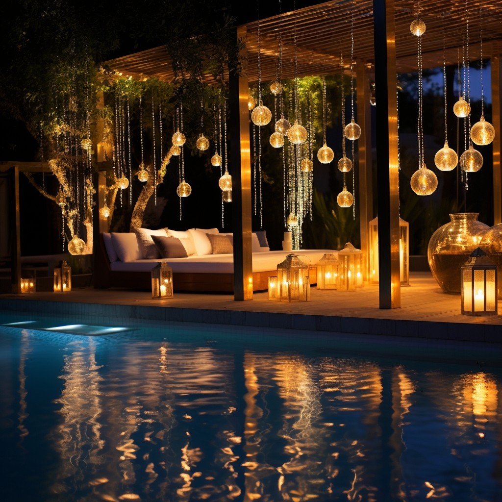 Use Accent Lighting for Casino Night Pool Party - Pool Party Ideas For Adults