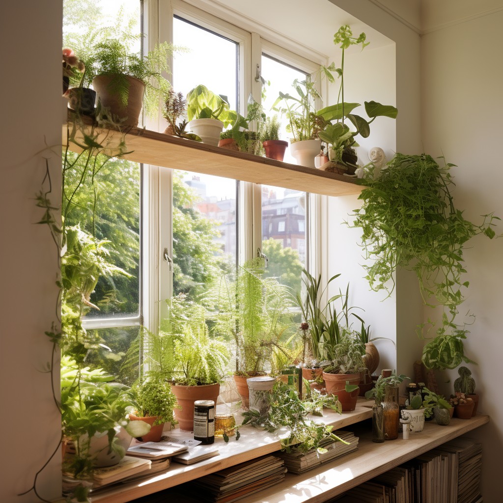 Use Windowsills and Built-ins - Plant Decor Ideas
