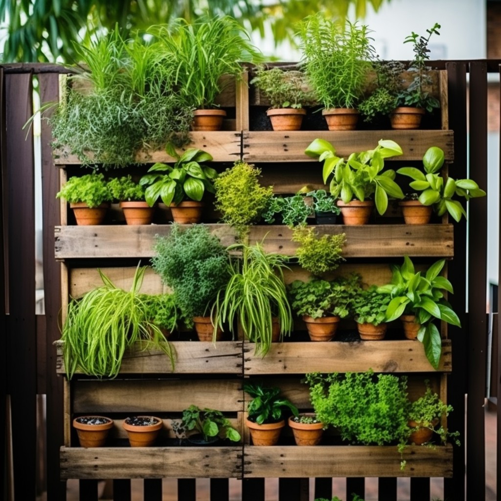 Vertical Herb Garden - Balcony Furnishing Ideas
