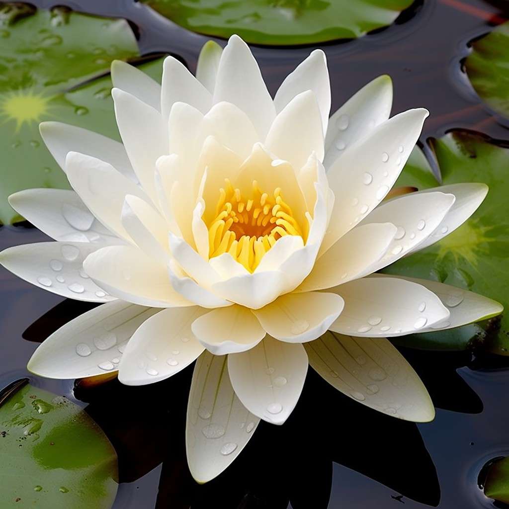 White American Waterlily- Rare Flowers