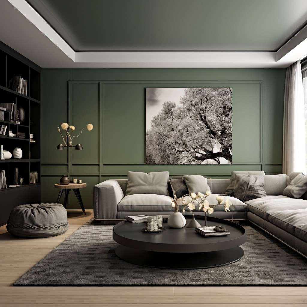 a Modern Contrast of Pista Colour Shades - Charcoal Grey