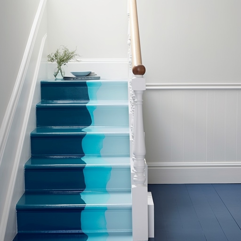 Add Depth to Your Space with Ocean Ombre Stairs - Staircase Colour