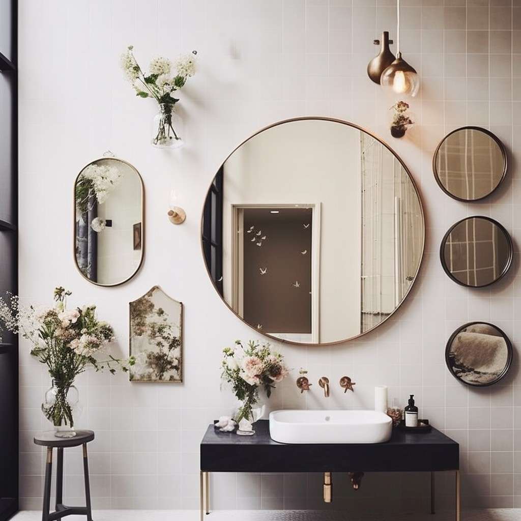 Add Mirrors On The Sides - Compact Bathroom Design