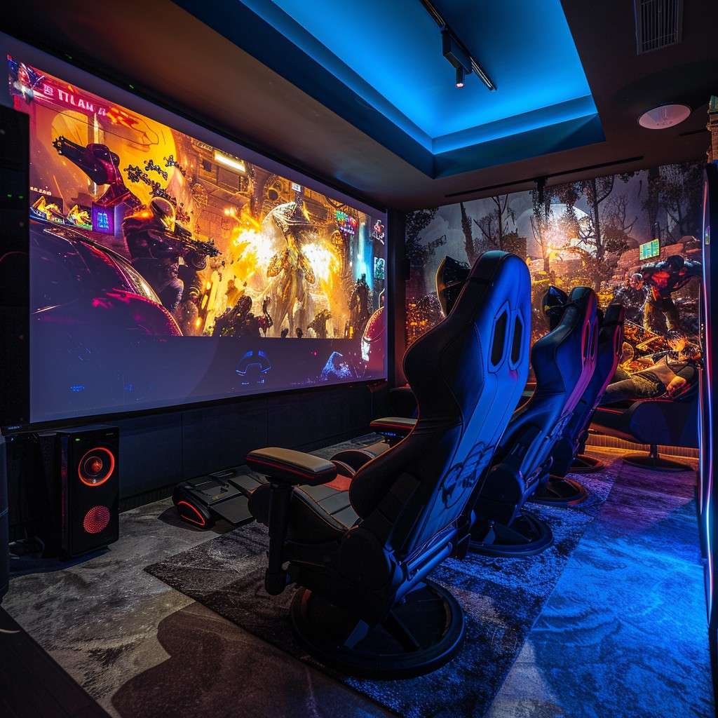 An Interactive Arena - Home Theater Wall Design