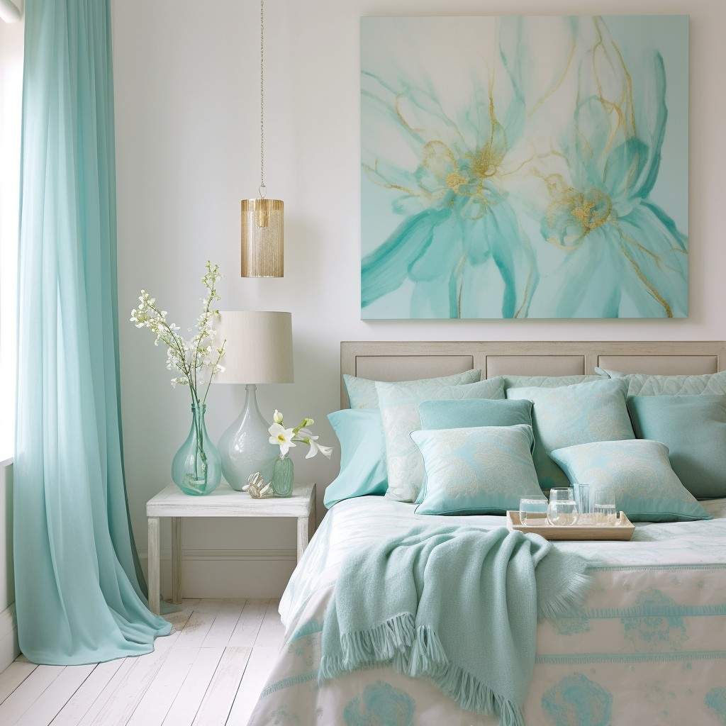 Aqua Blue - Living Room Ceiling Paint Color Trends