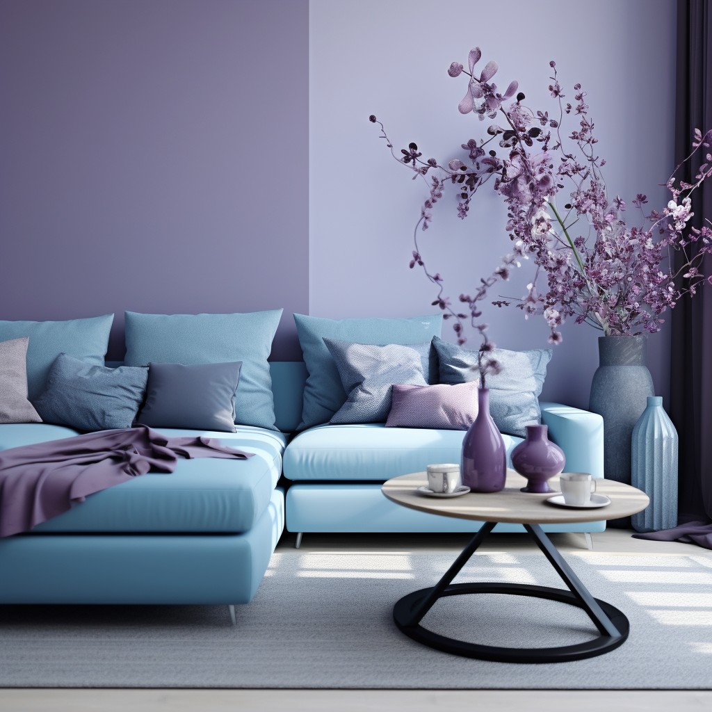 Baby Blue and Grape Purple - Violet Purple Wall Color Combinations