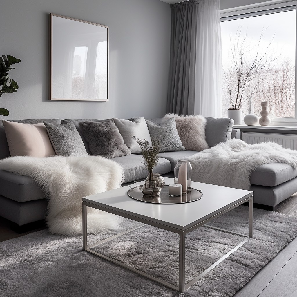 Blend Some Textures - White And Gray Living Room
