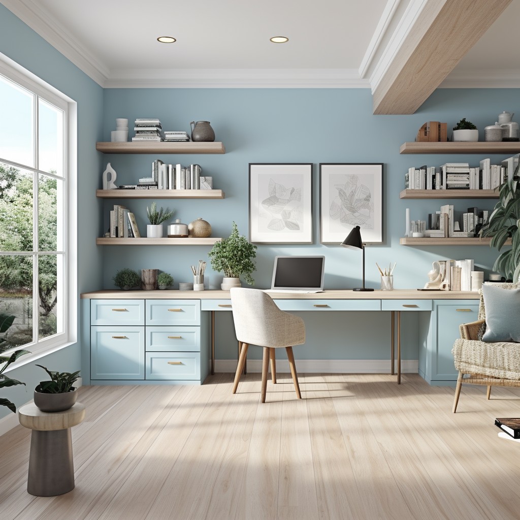 Bold Colour Cabinets - Study Room Design