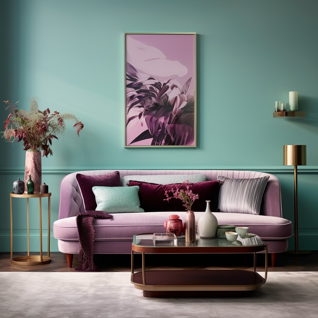 Classic Contrast Colour for Mint Green - Plum