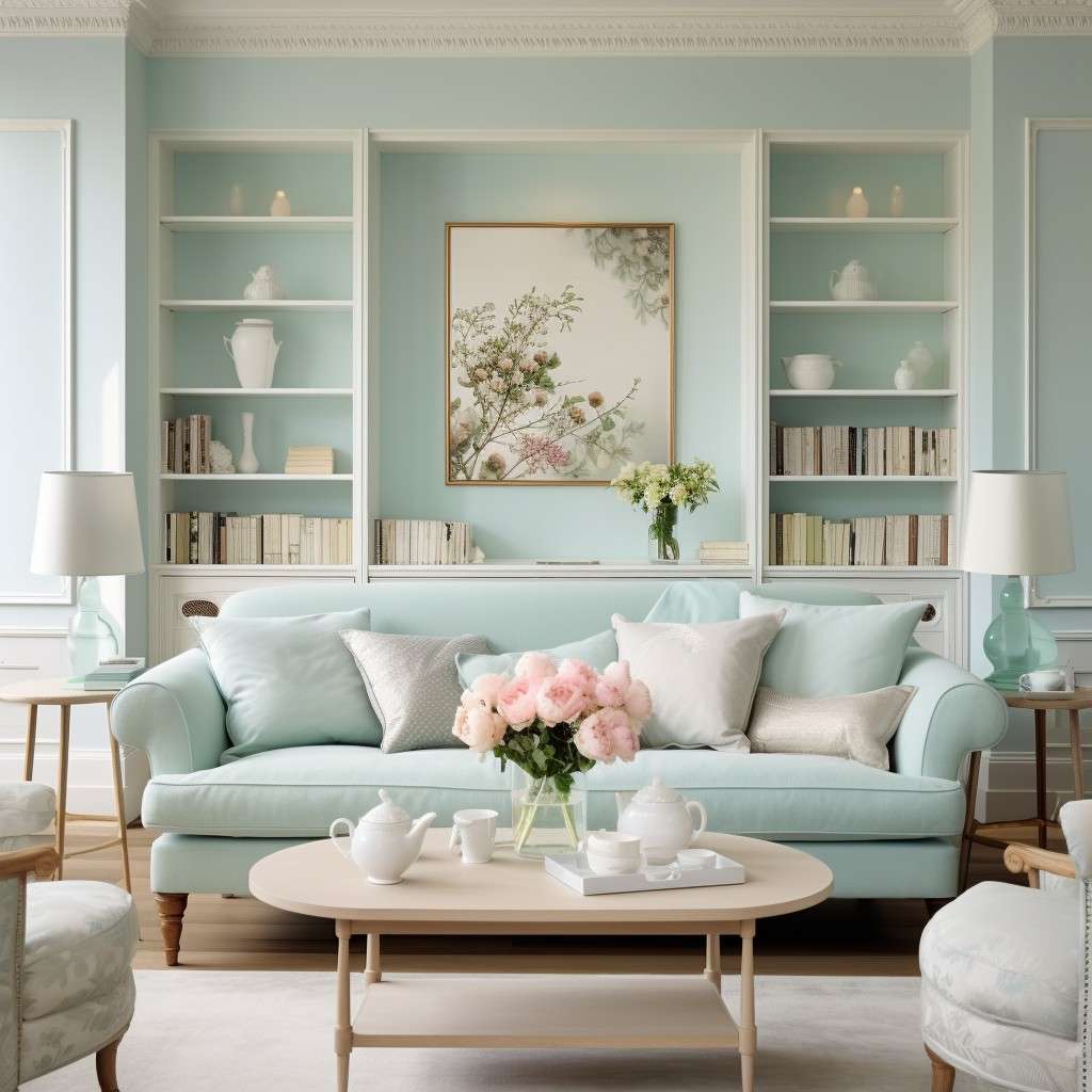 Dreamy Contrast Colour with Mint Green - Pastel Blue